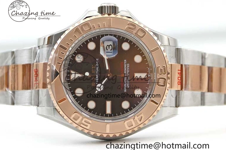 EWF SS Dial RG Yacht-Master Brown RG Bracelet 1:1 Edition Best on 126621 SS A3235 0409
